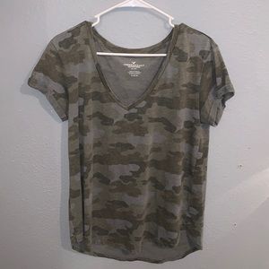 Medium Army green v-neck tee from American Eagle